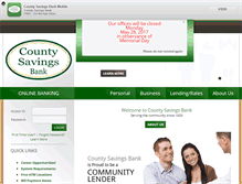 Tablet Screenshot of countysavingsbank.com